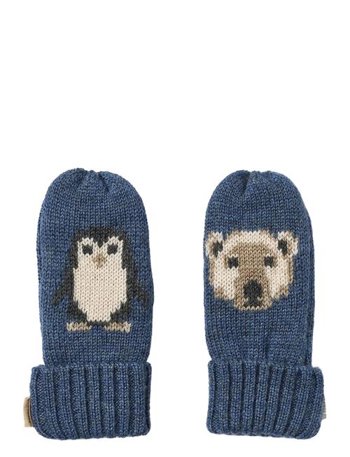 Jacquard Mittens Towsi Wheat Blue