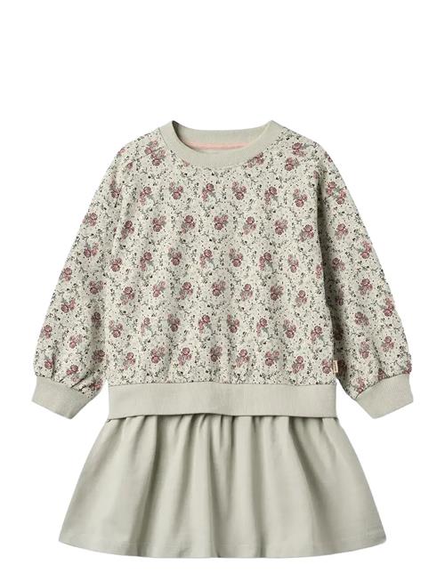Sweat Dress L/S Maggie Wheat Green