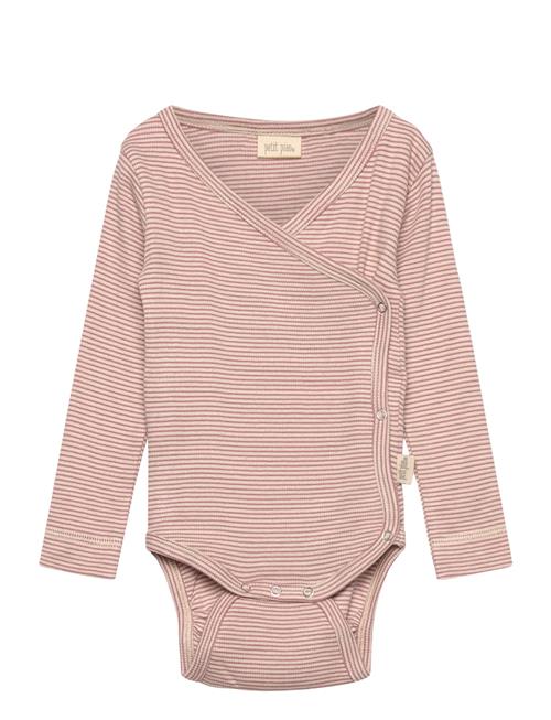 Ppdian Body L/S Fold Over Stripe Nb Petit Piao Pink