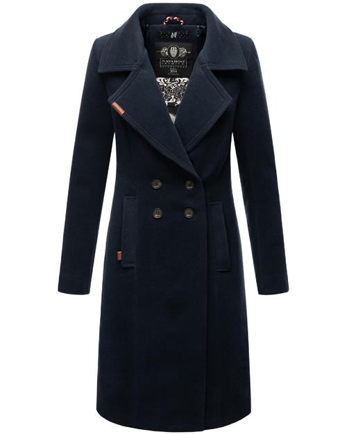 NAVAHOO Overgangsfrakke 'Wooly'  navy