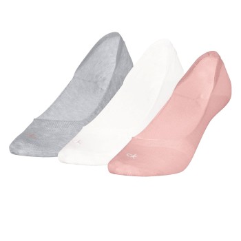 Calvin Klein Strømper 3P Ballerina Socks for Woman Rosa/Grå Str 39/42 Dame