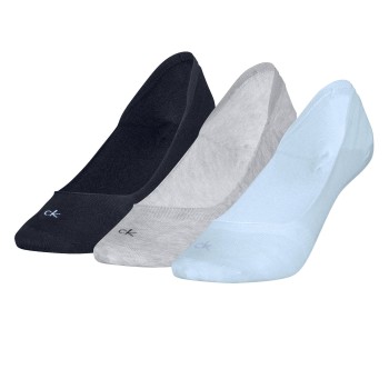 Calvin Klein Strømper 3P Ballerina Socks for Woman Grå/Blå Str 35/38 Dame