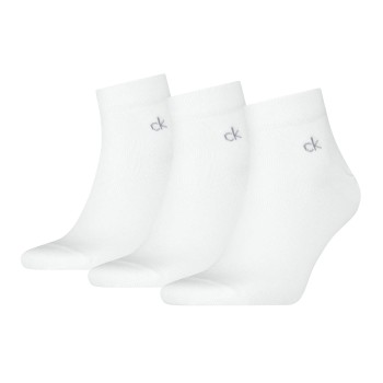 Calvin Klein Strømper 3P Classic Quarter Socks For Men Hvid Str 39/42 Herre