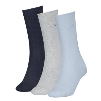 Calvin Klein Strømper 3P Classic Socks For Women Grå/Blå Str 35/38 Dame