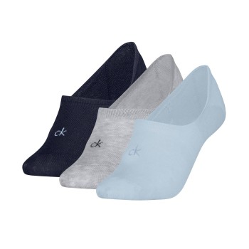 Calvin Klein Strømper 3P Footie Socks For Women Grå/Blå Str 39/42 Dame