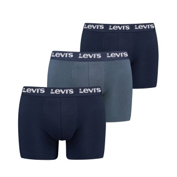 Levis 3P Repeat Logo Boxer Brief Multi Blå bomuld Small Herre