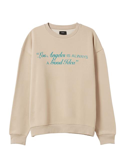 Bershka Sweatshirt  beige / blå