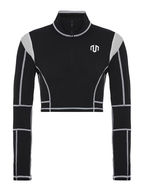 MOROTAI Funktionsbluse  grå / sort