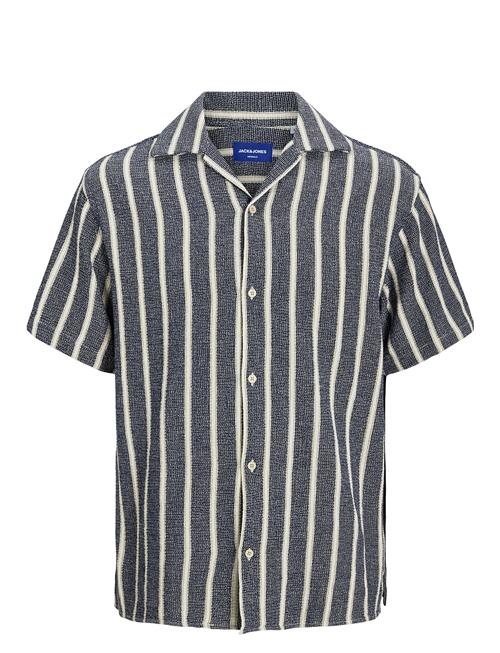 Jack & Jones Jorcoba Stripe Resort Shirt Ss Jnr Jack & J S Grey