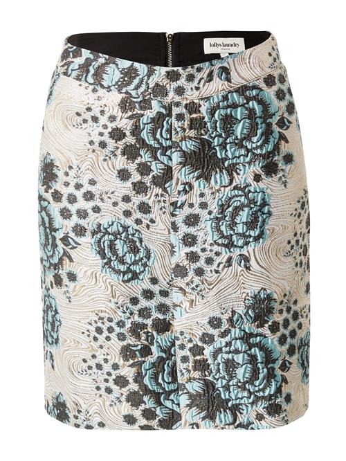 Lollys Laundry Nederdel 'Aqua'  mørkebeige / turkis / sort / hvid