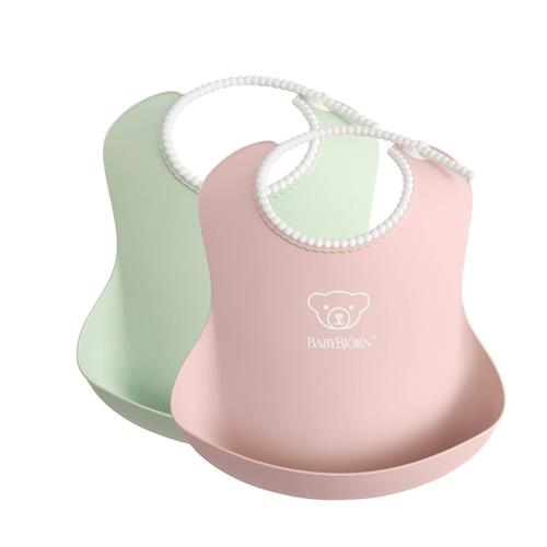 BabyBjörn Baby Bib Powder Pink/Powder Green One Size      unisex
