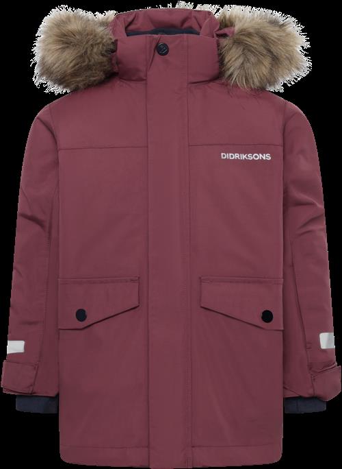 Didriksons Bjärven Kids 4 Parka Anemon Red  Anemon Red-140 cm  Rød  140 cm  unisex