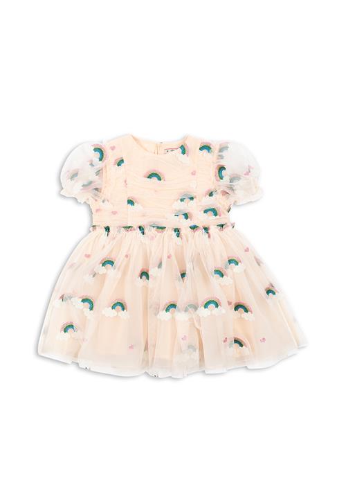 Konges Sløjd Tullie Kjole Rainbow Glitter  Rainbow Glitter 4 Y  Lyserød  4 år  kvinde
