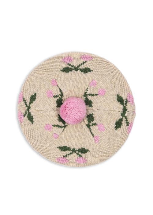 Konges Sløjd Belou Strikket Baret Cherry  Cherry 2-4 Y  Beige  2-4 år  kvinde