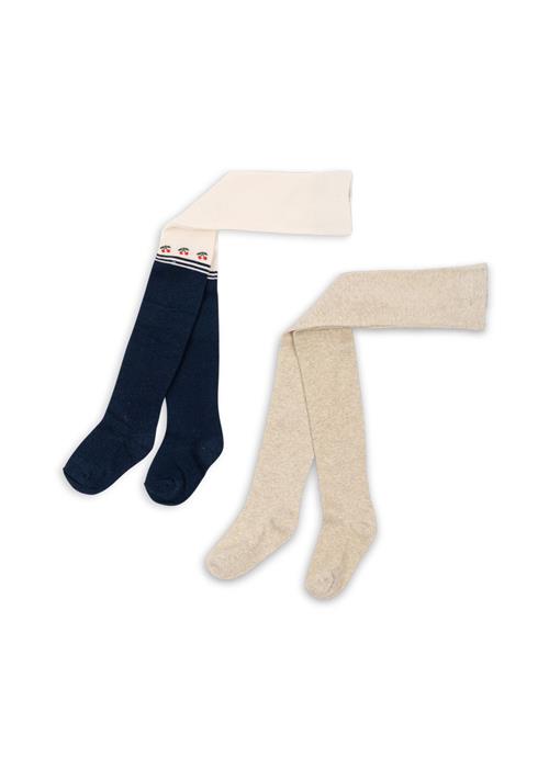 Konges Sløjd Cherry Lurex 2-pak Strømpebukser Cherry Mix  Cherry Mix 92/98 cm  Beige  92/98 cm  kvinde