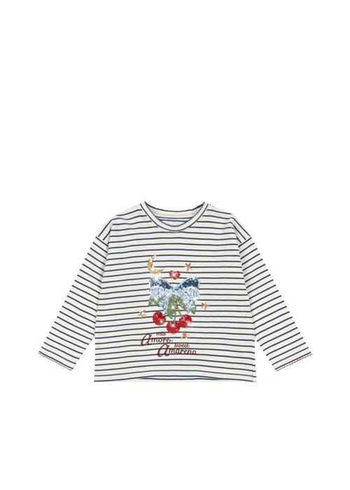 Konges Sløjd GOTS Lin T-shirt Med Lange Ærmer Amarena  Amarena 12 months  Creme  12 måneder  kvinde