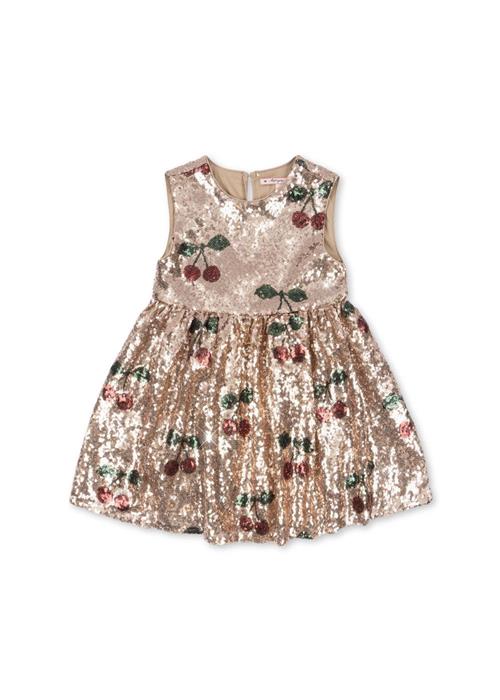 Konges Sløjd Starla Pailletkjole Ma Grande Cerise  Ma Grande Cerise 7-8 Y  Beige  7-8 år  kvinde