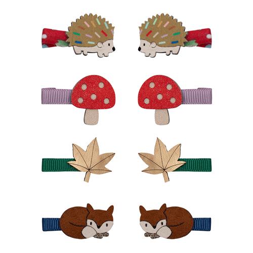 Mimi & Lula Mini Autumn Mushroom Village 8 Hårklemmer Beige  Beige-3-8 Y  Beige  3-8 år  kvinde