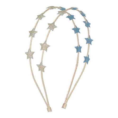 Mimi & Lula Mega Starry Shimmer Enchanted Double Alice Band Blue  Blue-3-8 Y  Blå  3-8 år  kvinde