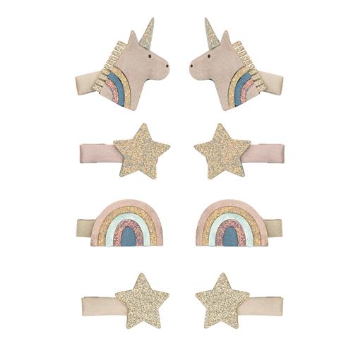 Mimi & Lula Mini Unicorn Celeste 8 Hårklemmer Pink  Pink-3-8 Y  Lyserød  3-8 år  kvinde