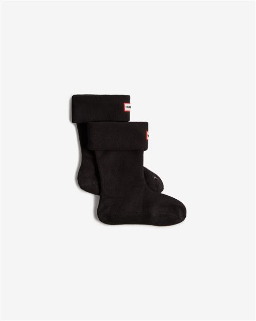 Hunter Kids Støvlesokker I Fleece Black  Black XL  Sort  XL  unisex