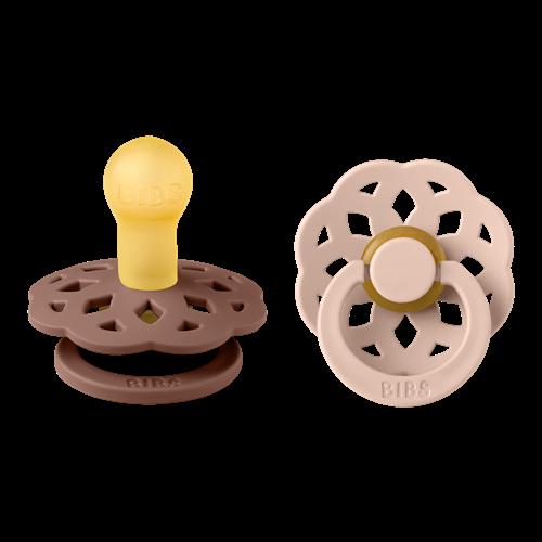 BIBS 2-Pack BOHEME Rund Latex-sut Woodchuck / Blush  Woodchuck/Blush 6+ Months  Lyserød  6+ måneder  unisex