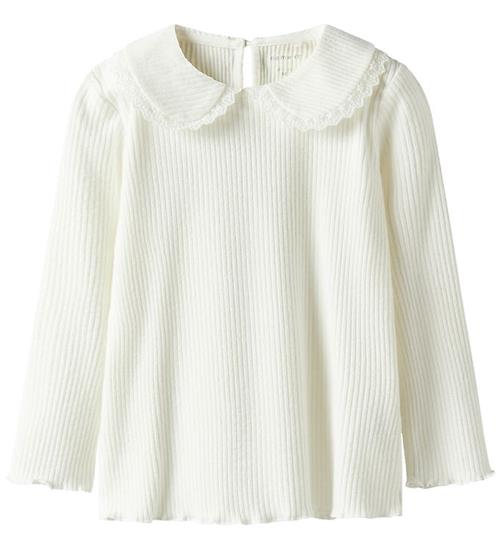 Name It Bluse - Rib - NmfBalia - Bright White