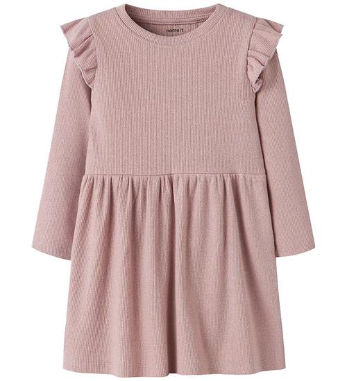 Name It Kjole - Rib - NmfSiclo - Glitter - Keepsake Lilac