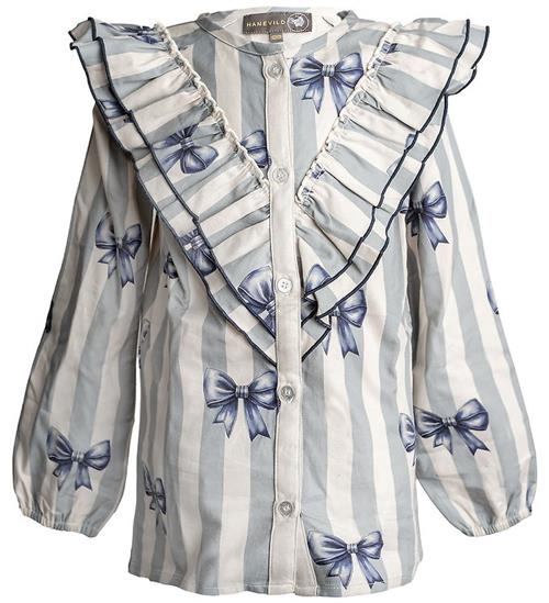 Hanevild Bluse - Denim - Bow - Rainy
