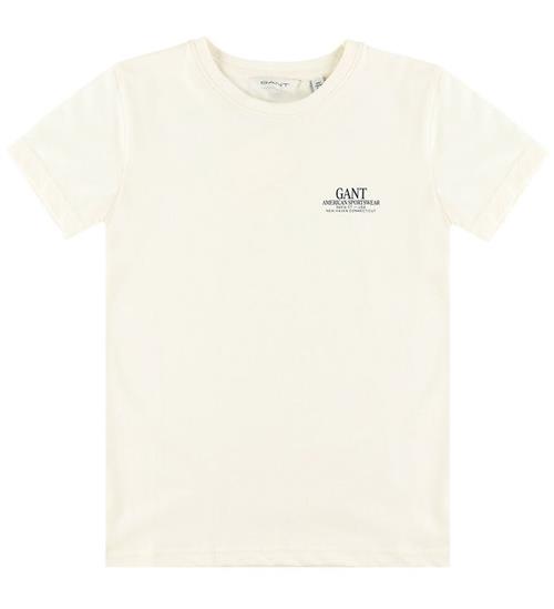 GANT T-shirt - Cream m. Logo