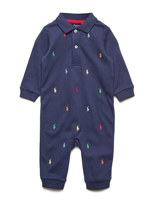 Cotton Interlock Coverall Ralph Lauren Baby Blue