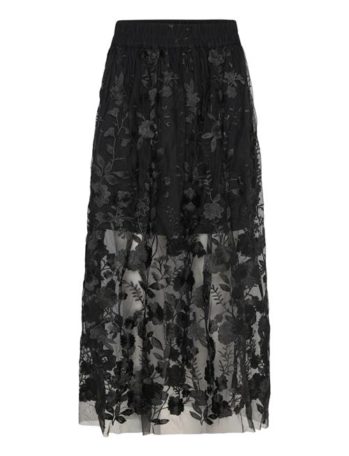 Fuschia Skirt A-View Black
