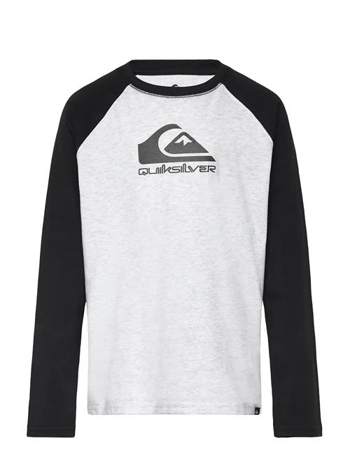 Ev Omni Logo Raglan Ls Yth Quiksilver Grey