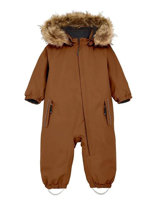 Baby Coverall W. Fake Fur Color Kids Brown
