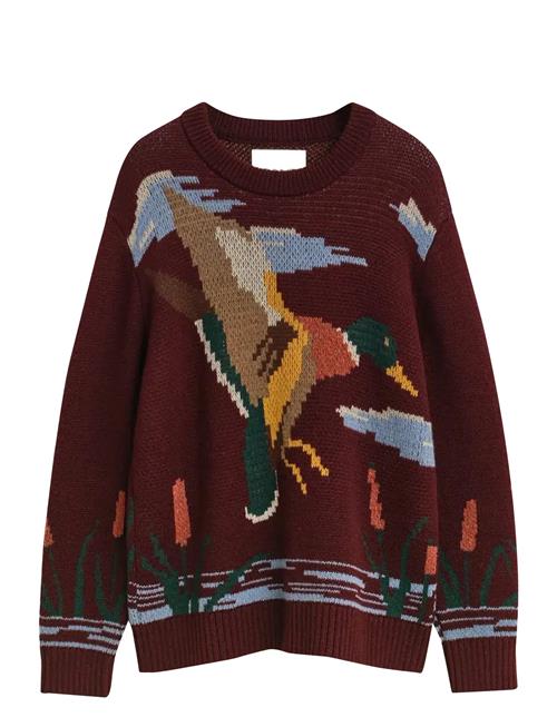 Bird Graphic C-Neck GANT Patterned