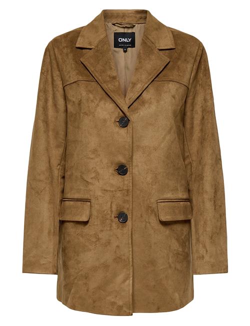 Onltulip Faux Suede Blazer Coat Otw ONLY Brown