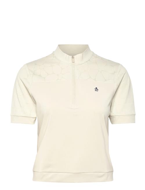 Laser Cut Floral Top Original Penguin Golf Cream