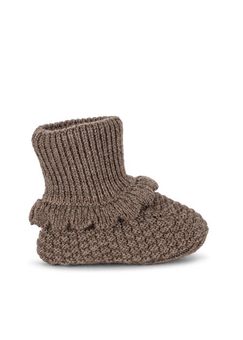 Konges Sløjd Fruity Booties Bunny Brown Melange Fruity Booties Bunny Brown Melange 3-6M  Brun  3-6 måneder  unisex