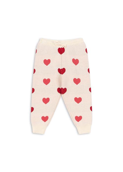 Konges Sløjd GOTS Lapis Strikkede Bukser Coeur Coloré Duo Pink  Coeur Coloré Duo Pink 4 Y  Hvid  4 år  kvinde