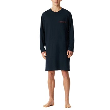 Schiesser Comfort Fit Nightwear Men Nightdress Mørkblå bomuld XX-Large Herre