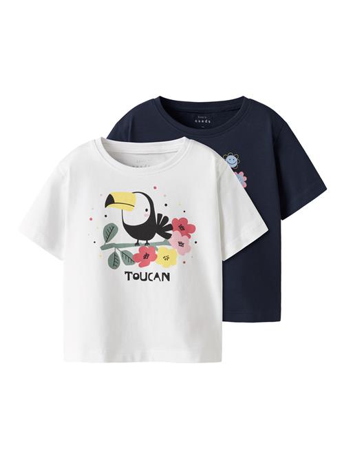 NAME IT 2-Pak T-shirts Veen Navy Blazer Bright White