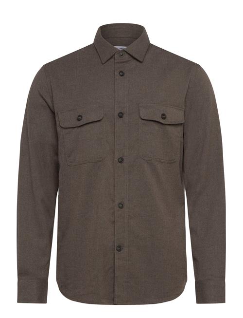 Regular-Fit Flannel Overshirt With Pockets Mango Grey
