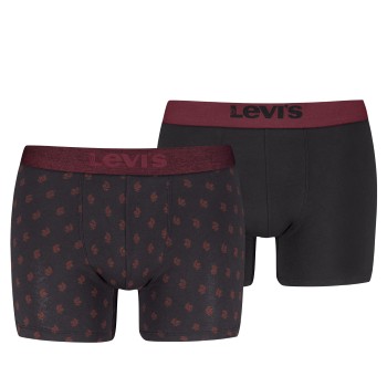 Levis 2P Denim Geo Boxer Rød bomuld Large Herre