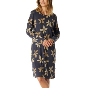 Schiesser Long Sleeve Nightshirt Mørkgrå  XX-Large Dame