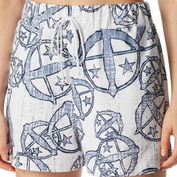 Schiesser Mix and Relax Women Shorts Hvid Mønster  bomuld X-Small Dame