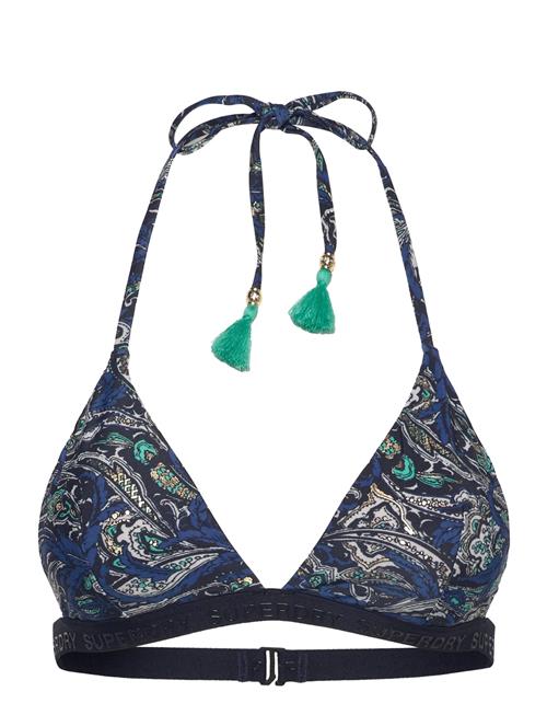 Print Triangle Bikini Top Superdry Sport Navy