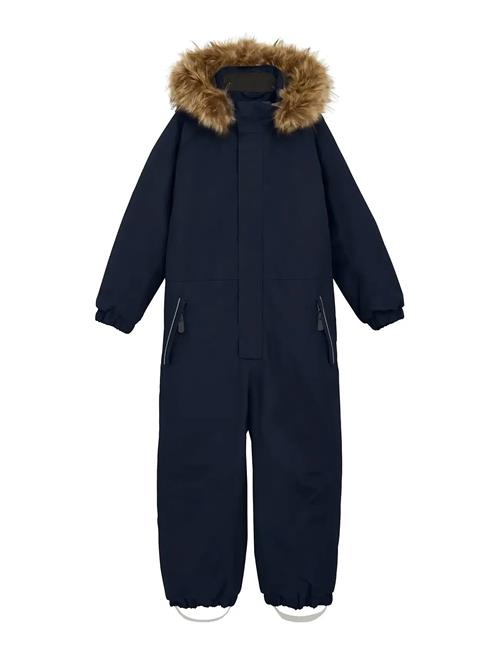 Coverall W. Fake Fur Color Kids Navy