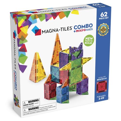 Magna-Tiles Micro MAGS Byggeklodser 62 Stk. Multi  Multi-3-6 Y  Hvid  One Size 3 Y+ unisex