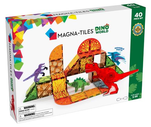Magna-Tiles MAGNA-TILES Dino World 40 Pcs Sæt One Size  Hvid  One Size 3 Y+ unisex