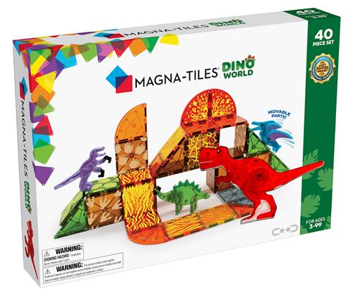 Magna-Tiles MAGNA-TILES Dino World 40 Pcs Sæt One Size  Hvid  One Size 3+ Years unisex